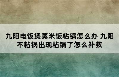 九阳电饭煲蒸米饭粘锅怎么办 九阳不粘锅出现粘锅了怎么补救